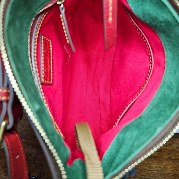 NWT Dooney and Bourke Florentine Allison RED Vachetta Leather Crossbody $278 - Picture 13 of 16